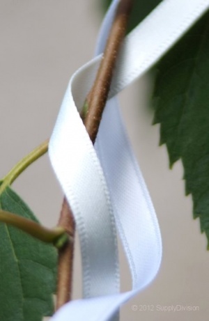 Beidal white 7mm Double satin Ribbon 1000m